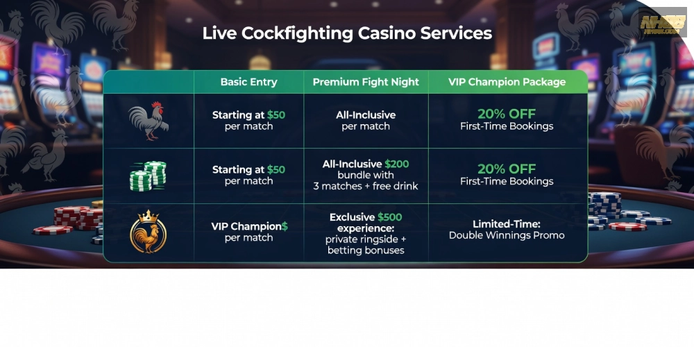 Hình ảnh bảng giá dịch vụ trực tiếp đá gà casino nh88 cập nhật mới nhất năm 2025