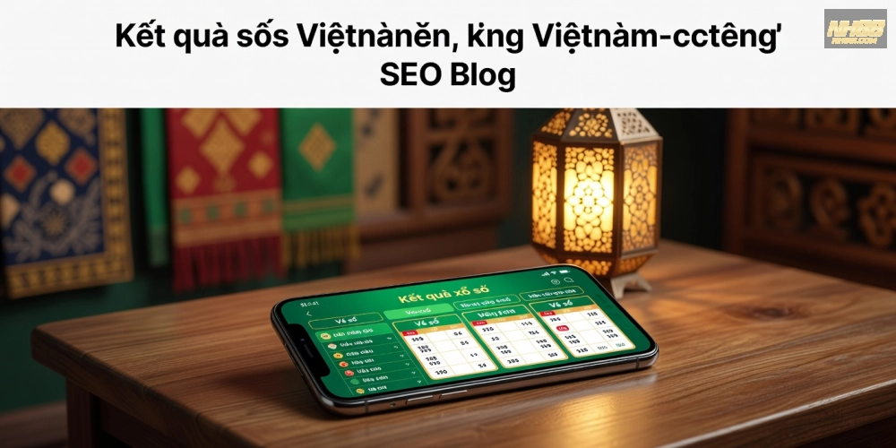 Hình minh họa khái niệm xổ số miền Bắc NH88 với các yếu tố trực tuyến hiện đại