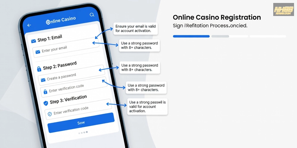 Bước đăng ký live casino nh88 đơn giản với giao diện thân thiện và xác thực nhanh chóng